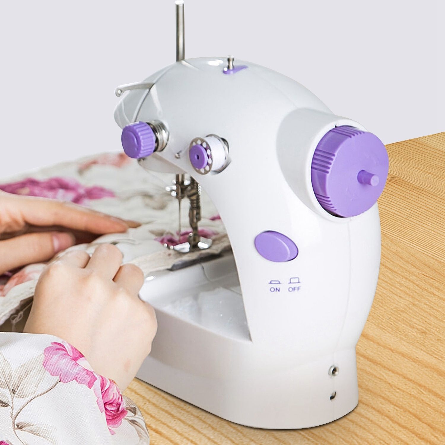 Electric Sewing Machine Portable 2 Speed Overlock Foot w/ Foot Pedal LED Light - Image 7