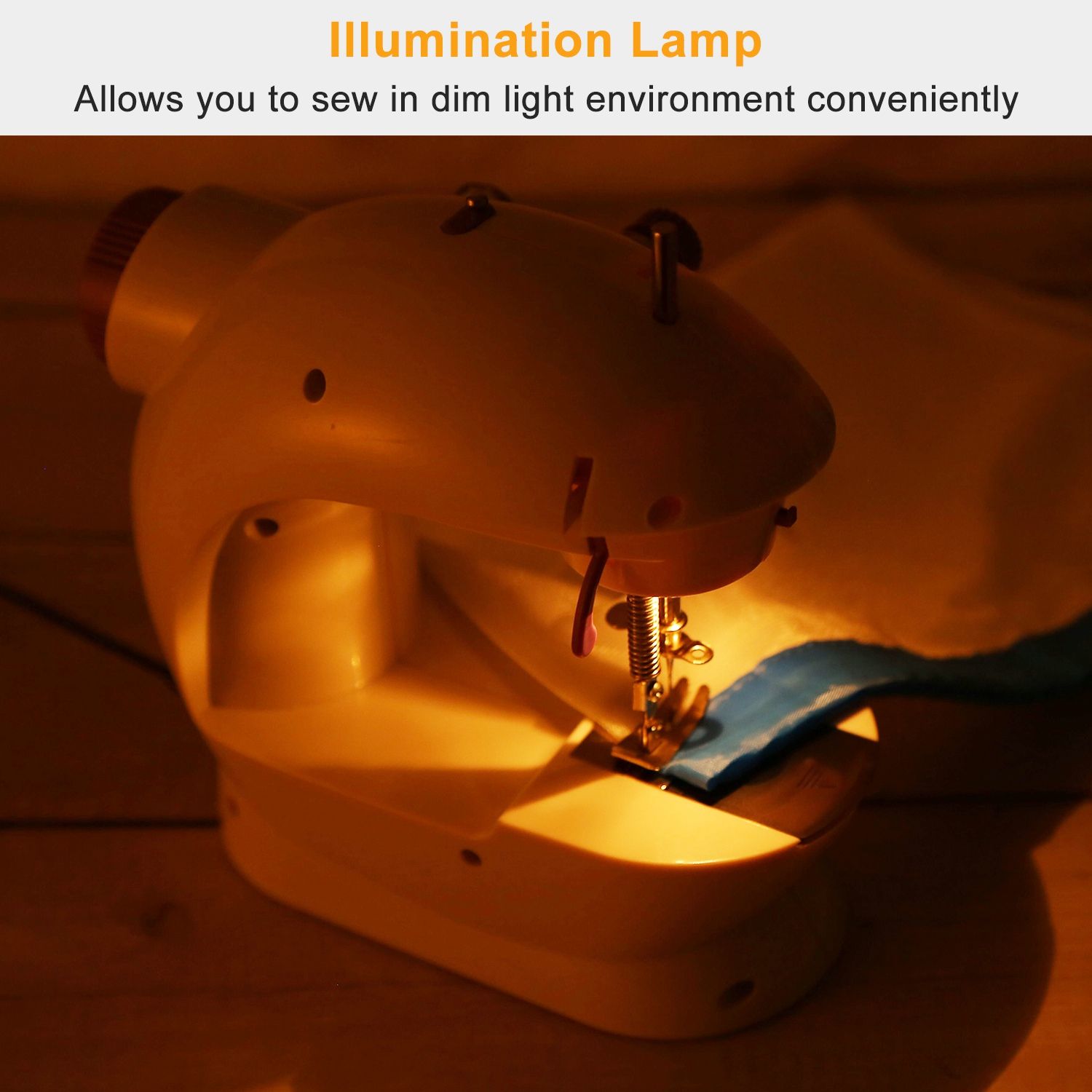 Electric Sewing Machine Portable 2 Speed Overlock Foot w/ Foot Pedal LED Light - Image 5