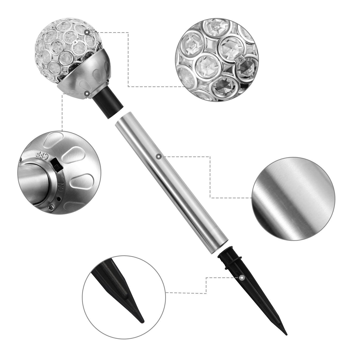 Solarek 3 Pcs Outdoor Solar Lights IP44 Waterproof Ball RGB Light Garden Decor Lamp Landscape Christmas - Image 11