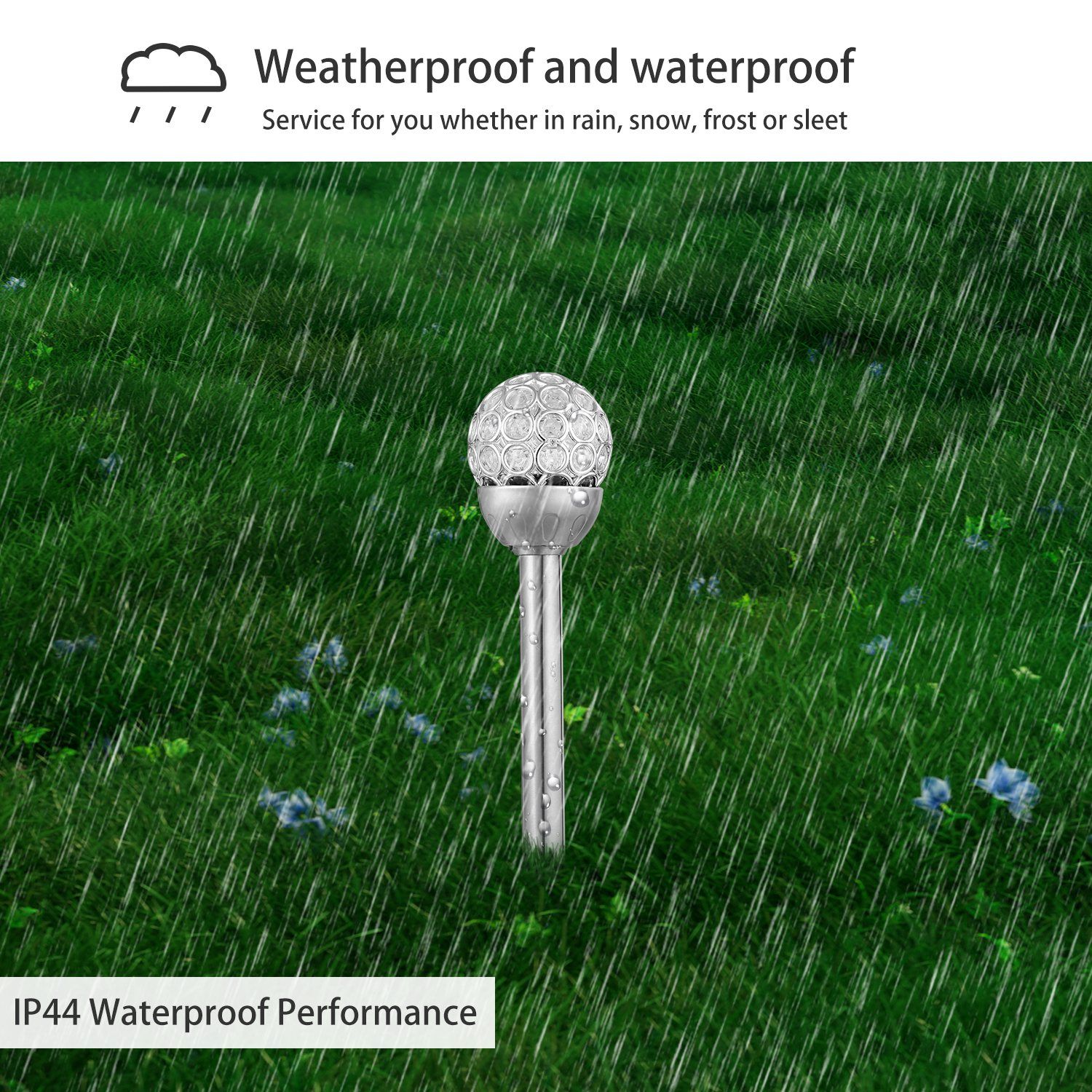 Solarek 3 Pcs Outdoor Solar Lights IP44 Waterproof Ball RGB Light Garden Decor Lamp Landscape Christmas - Image 5