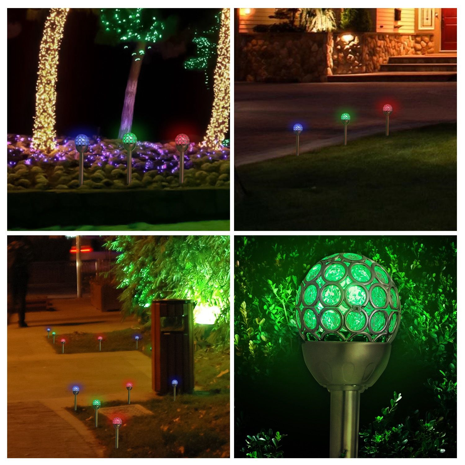 Solarek 3 Pcs Outdoor Solar Lights IP44 Waterproof Ball RGB Light Garden Decor Lamp Landscape Christmas - Image 7