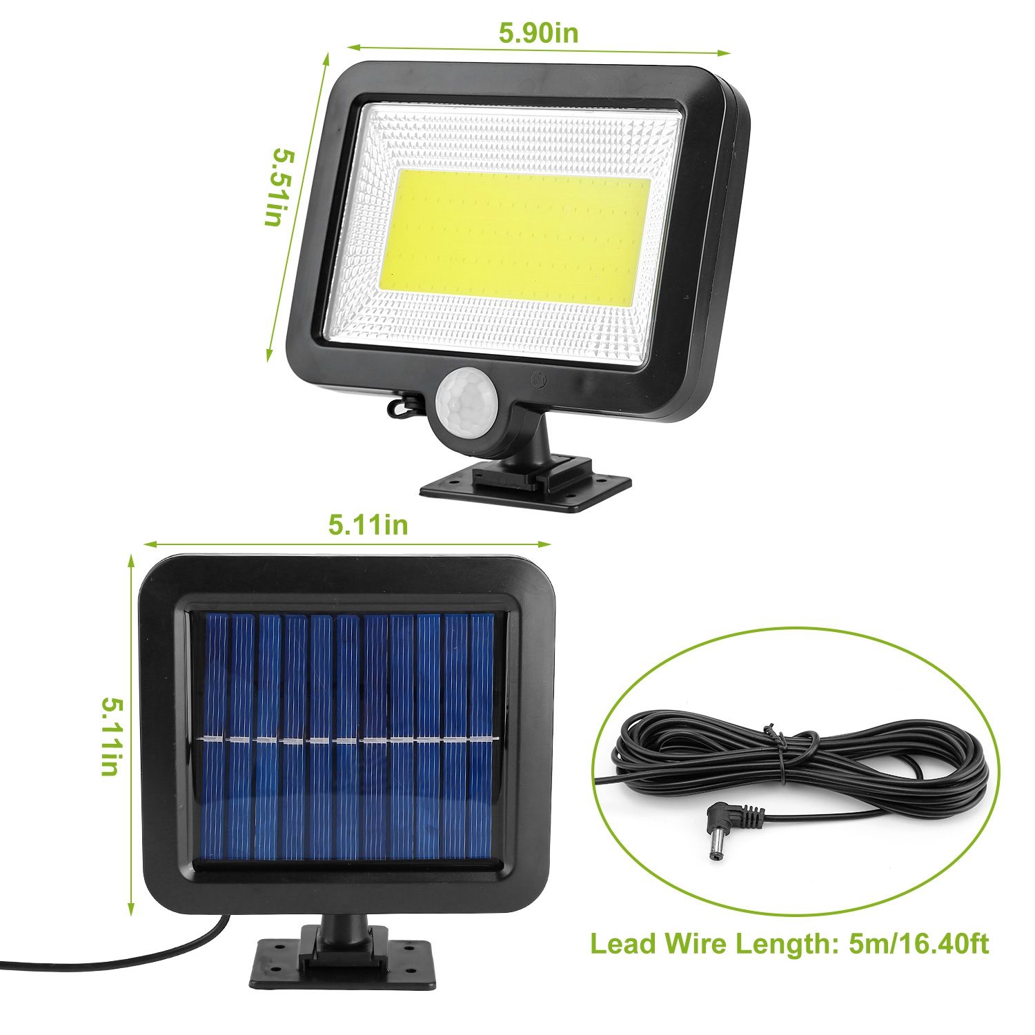Solar Powered Wall Lights Outdoor 100 LED Beads Motion Sensor Lamp IP65 Waterproof Dusk To Dawn Sensor Light - Image 7