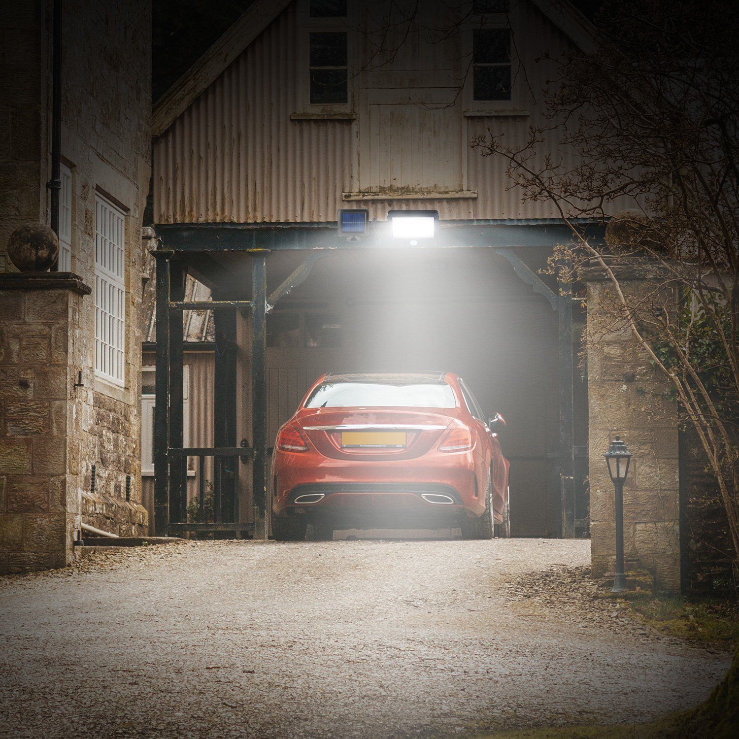 Solar Powered Wall Lights Outdoor 100 LED Beads Motion Sensor Lamp IP65 Waterproof Dusk To Dawn Sensor Light - Image 9