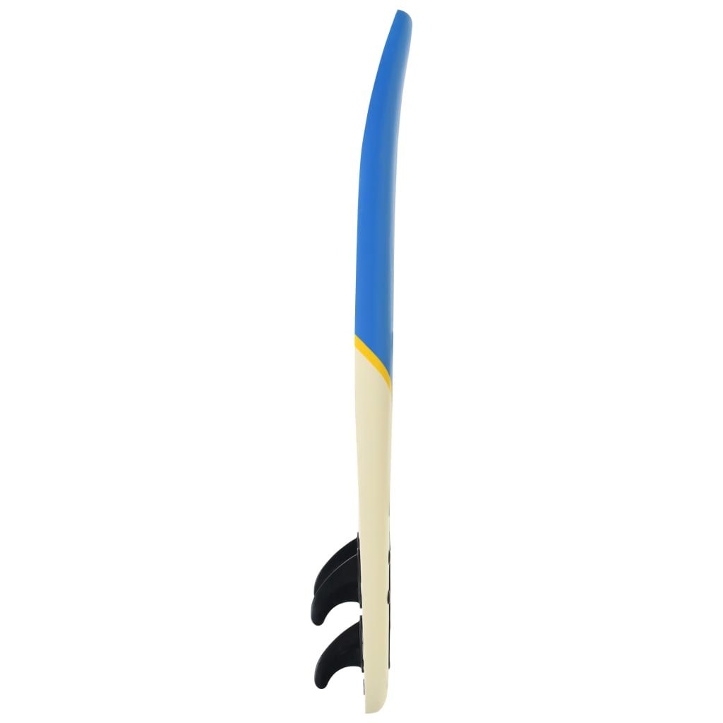 Surfboard 66.9" Blue and Cream - Image 4