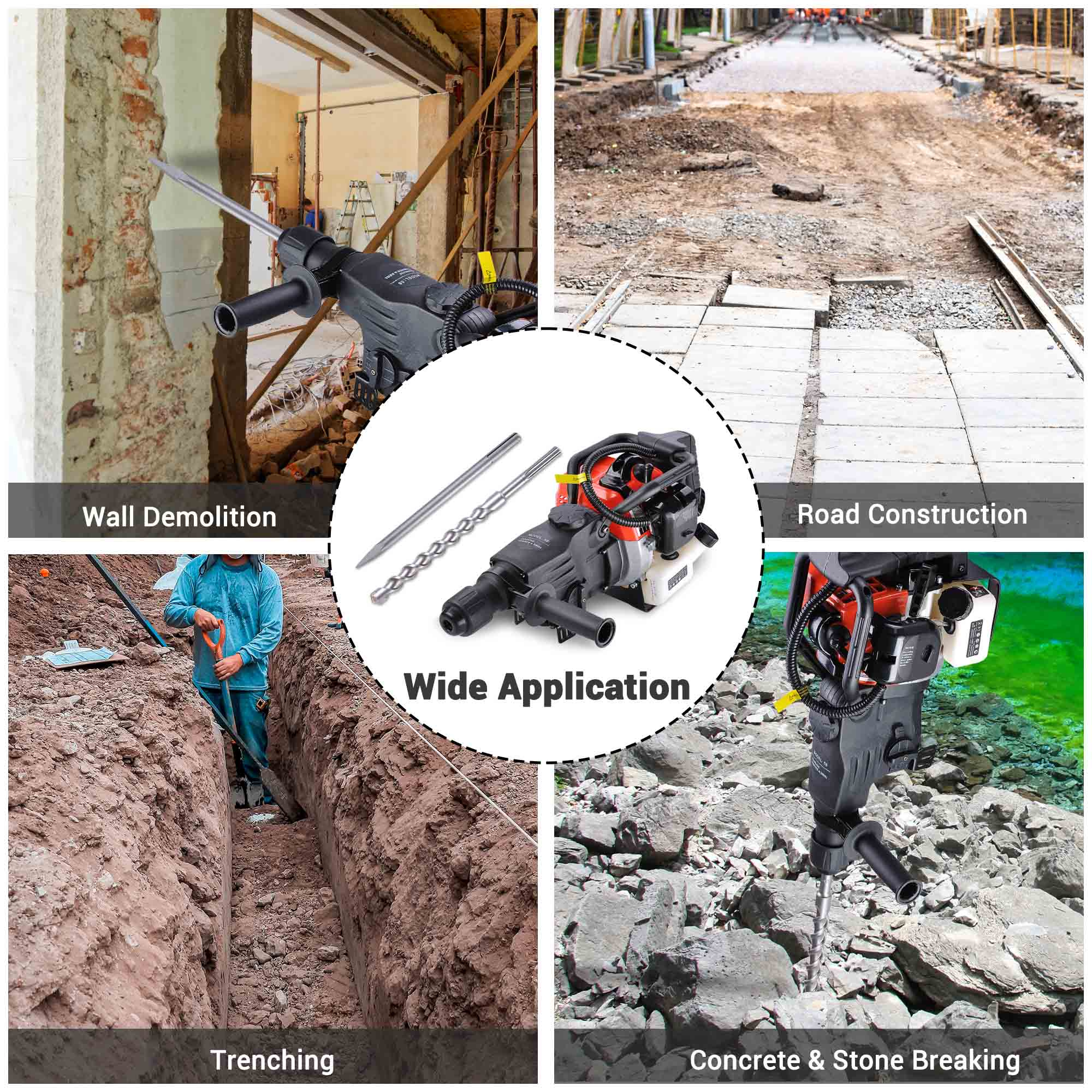 32.6CC Multi-Gasoline Hammer/Drill - Image 10