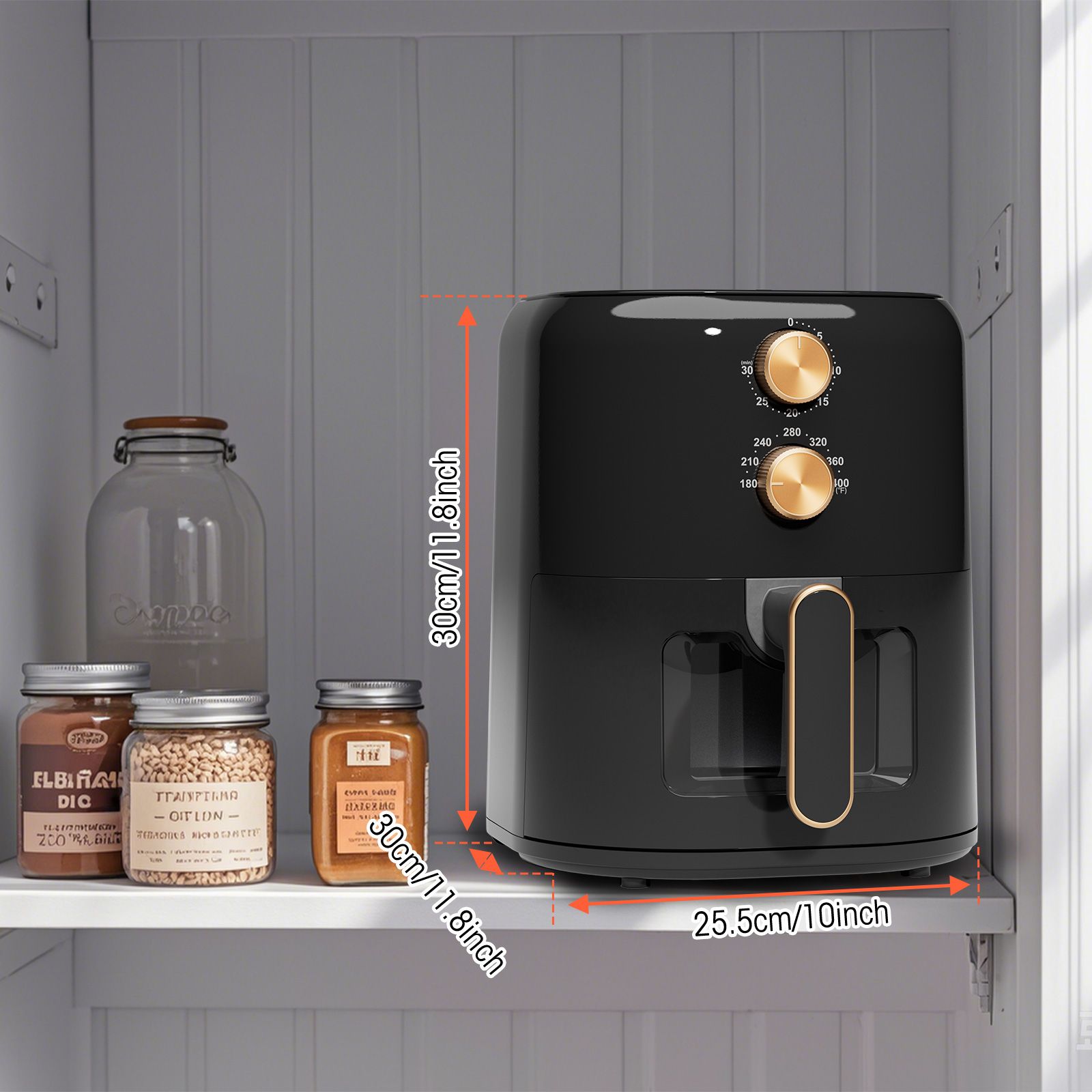 Air Fryer 4-in-1 with 4.5 QT Capacity, Air Fry, Roast, Reheat, Dehydrate, Air Crisp Technology with 400F for hot, crispy results in just minutes, Black - Image 19