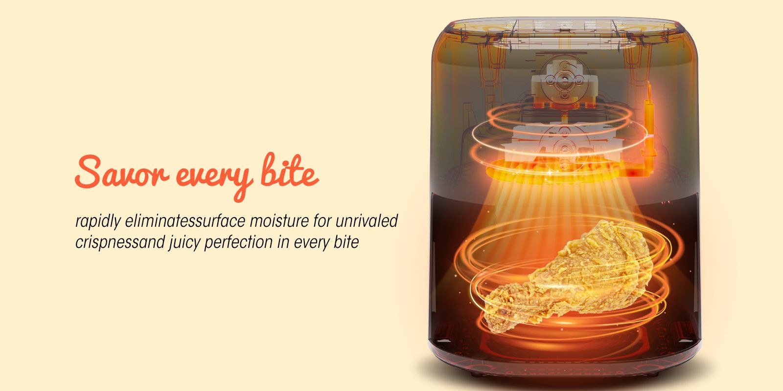 Air Fryer 4-in-1 with 4.5 QT Capacity, Air Fry, Roast, Reheat, Dehydrate, Air Crisp Technology with 400F for hot, crispy results in just minutes, Black - Image 7