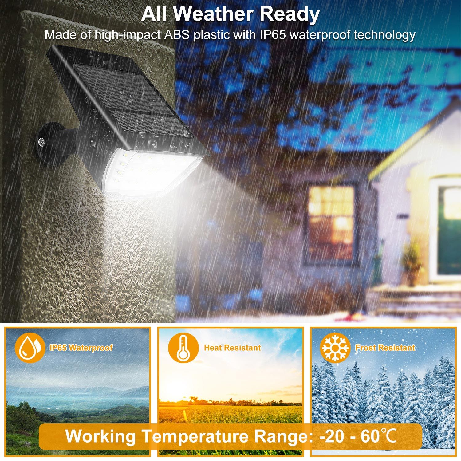 Solarek 32 LEDs Solar Landscape Spotlights IP65 Waterproof Solar Lights Auto On/Off Solar Powered Security Wall Lights - Image 5