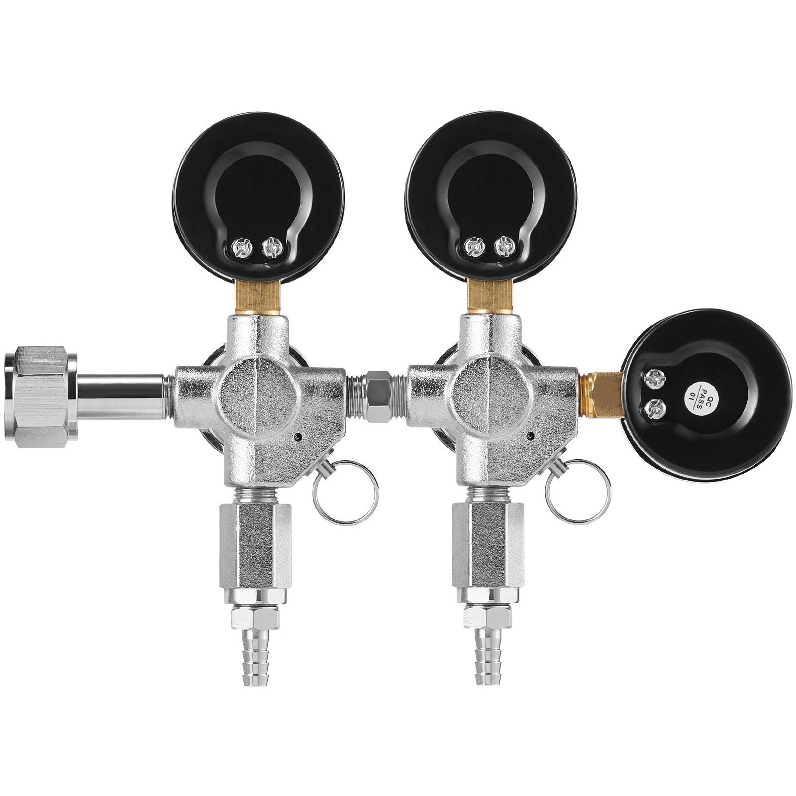 VEVOR Triple Gauge Regulator, CO2 Regulator Gauge with 0-60PSI, Heavy Duty CO2 Gauge Gas System, Draft Beer Regulator with Check Valve, Adjustable Pressure Regulator for Draft Beer Homebrew, CGA320 - Image 11