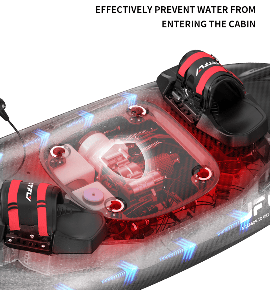 PSJF08a  gasoline engine surfboard load 120kg speed 58 km/h displacement 110CC water depth 60cm safe payment PICC carburetor aviation grade carbon fiber - Image 11